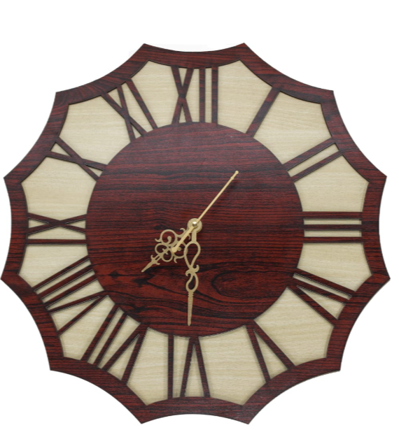 Analog Clock wooden elegance